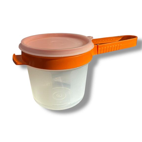 Vintage Tupperware Flour Sifter 1689 with Container 1493 & Lid 215 Orange - Picture 9 of 13